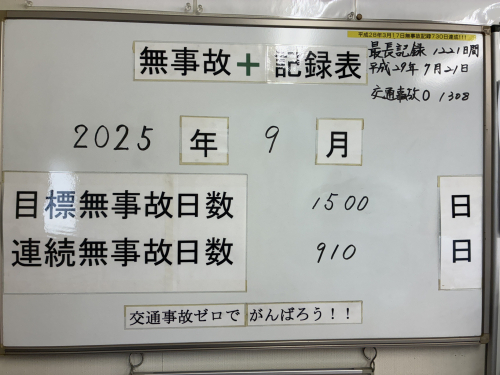 無事故9月